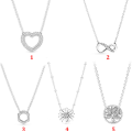 S925 Sterling Silver Love Hollow Daisy Temperament Female Personality Clavicle Chain DIY Accessories Basic Chain Necklace